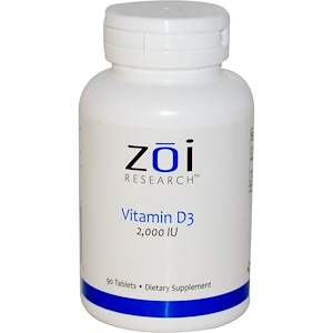 Отзывы о ZOI Research, Vitamin D3, 2,000 IU, 90 Tablets