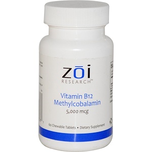 Отзывы о ZOI Research, Vitamin B12, Methylcobalamin, 5,000 mcg, 60 Chewable Tablets