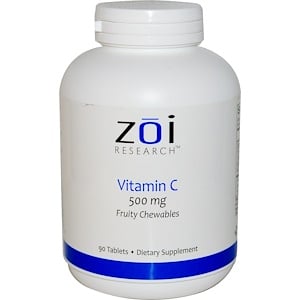 Отзывы о ZOI Research, Vitamin C, Fruity Chewables, 500 mg, 90 Tablets