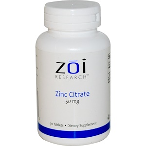 Отзывы о ZOI Research, Zinc Citrate, 50 mg, 90 Tablets