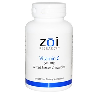 Отзывы о ZOI Research, Vitamin C, Mixed Berries Chewables, 500 mg, 30 Tablets