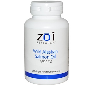 Отзывы о ZOI Research, Wild Alaskan Salmon Oil, 1,000 mg, 30 Softgels