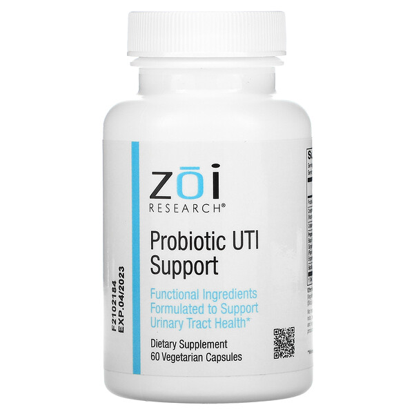 ZOI Research‏, פרוביוטיקה המסייעת להתגבר על דלקות בדרכי השתן (UTI), ‏60 כמוסות צמחיות