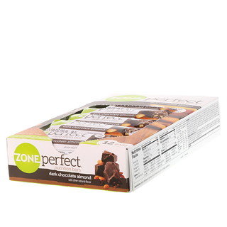 ZonePerfect, 營養棒，黑巧克力，杏仁，12 根，每根 1.58 盎司（45 克）