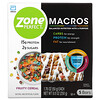 ZonePerfect‏, MACROS Bars, Fruity Cereal,  5 Bars, 1.76 oz (50 g) Each