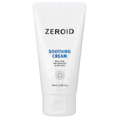 Zeroid, Crema calmante, Para pieles sensibles y secas, 80 ml (2,7 oz. líq.)