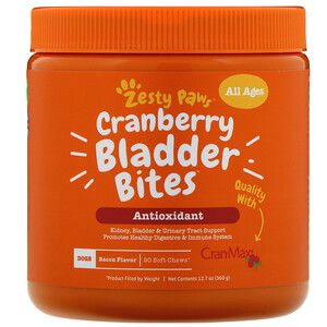 Зэсти Раус, Cranberry Bladder Bites for Dogs, Antioxidant, All Ages, Bacon Flavor, 90 Soft Chews отзывы