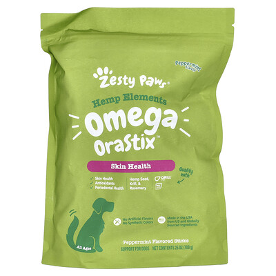 Photos - Dog Medicines & Vitamins Zesty Paws , Hemp Elements, Omega Orastix, For Dogs, All Ages, P 