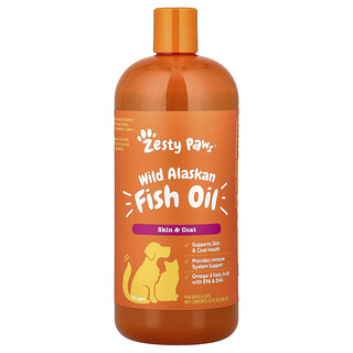 Zesty Paws, Vild Alaskansk fiskolja, För hundar och katter, Alla åldrar, 946 ml
