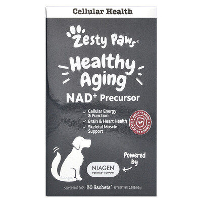 Zesty Paws  Healthy Aging  NAD+ Precursor  For Dogs  30 Sachets  2.1 oz (60 g)