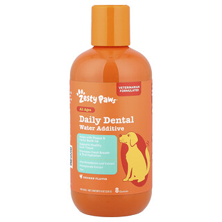 Zesty Paws, Aditivo para el agua dental de uso diario, Para perros, Todas las edades, Pollo, 226 g (8 oz)