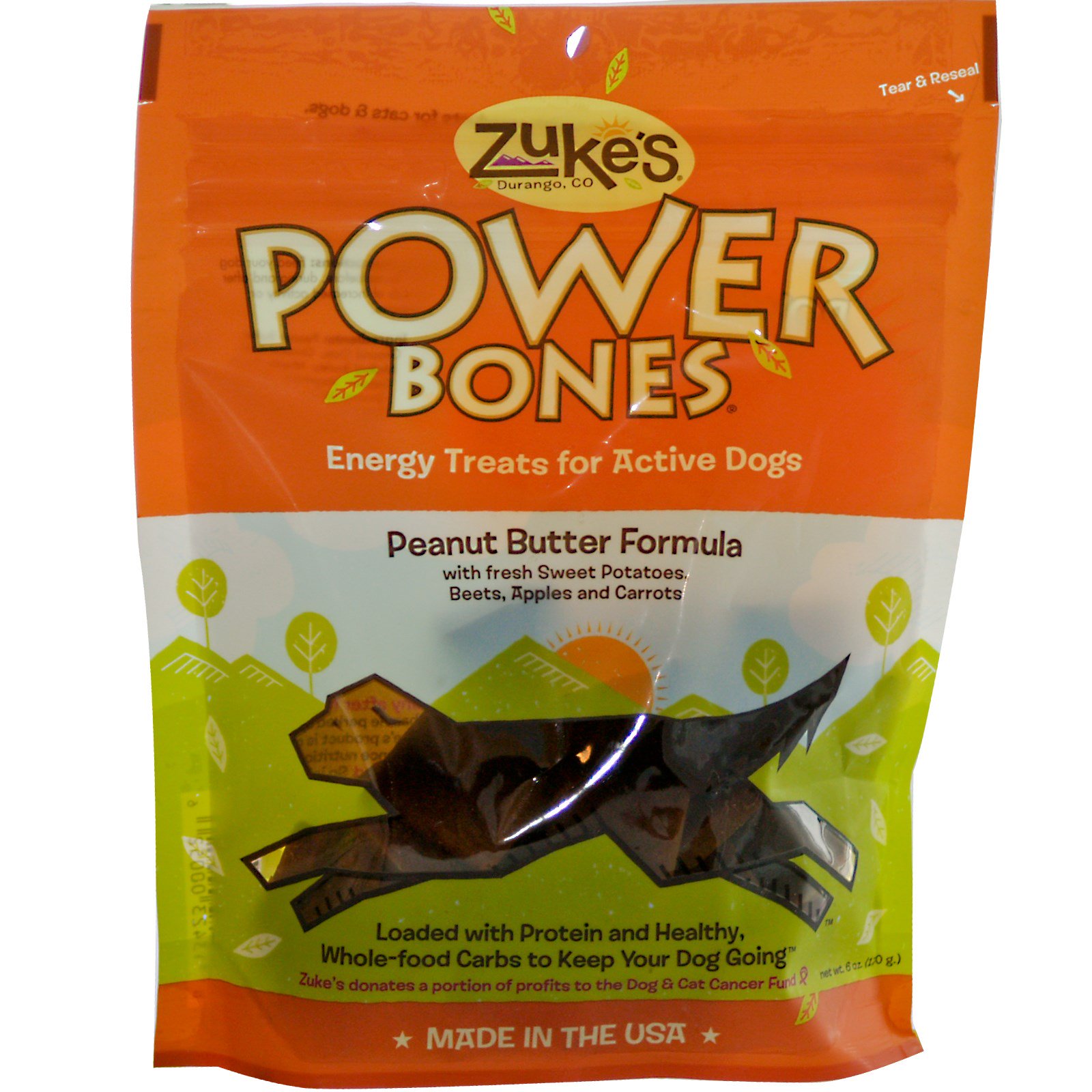 Zuke's, Power Bones, Energy Treats for Active Dogs, 6 oz (170 g