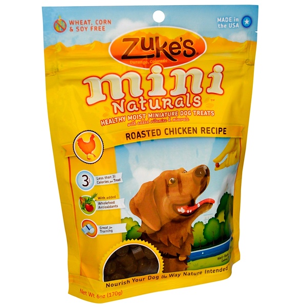 Zuke's, Mini Naturals, Healthy Moist Miniature Dog Treats, Roasted