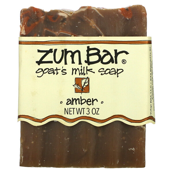 ZUM, Zum Bar, мыло с козьим молоком, янтарь, 3 унции