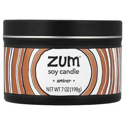 ZUM, Vela de soya, Ámbar, 198 g (7 oz)