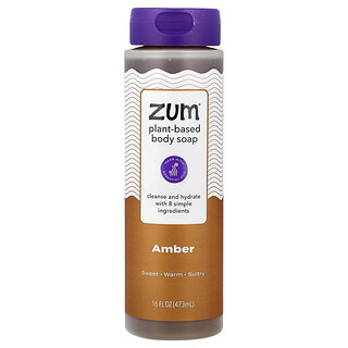 ZUM, Jabón corporal de origen vegetal, Ámbar, 473 ml (16 oz. líq.)