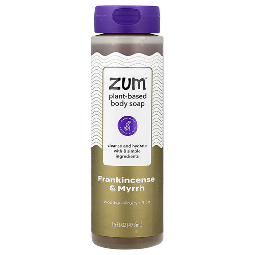 Zum Plant-Based Body Soap, Frankincense & Myrrh, 16 fl oz (473 ml)