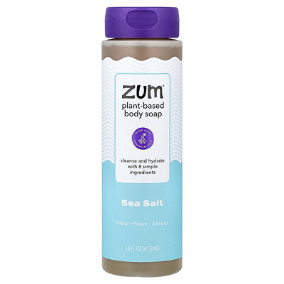 ZUM, Plant-Based Body Soap, Sea Salt, 16 fl oz (473 ml)