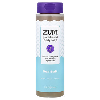 ZUM, Jabón corporal de origen vegetal, Sal marina, 473 ml (16 oz. líq.)