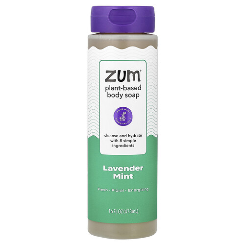Zum Plant-Based Body Soap, Lavender Mint, 16 fl oz (473 ml)