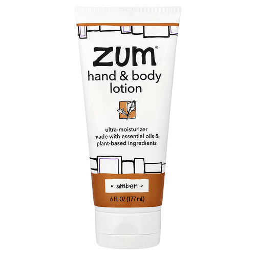 ZUM, Hand & Body Lotion, Hand- und Körperlotion, Bernstein, 177 ml (6 fl. oz.)