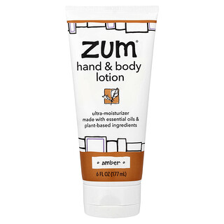 ZUM, Loción para las manos y el cuerpo, Ámbar, 177 ml (6 oz. líq.)